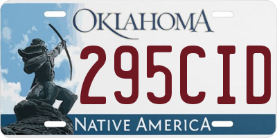 OK license plate 295CID