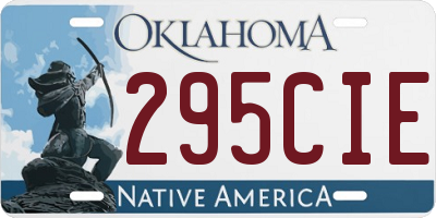 OK license plate 295CIE