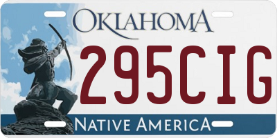 OK license plate 295CIG
