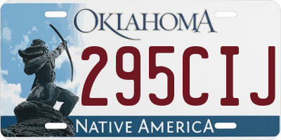 OK license plate 295CIJ