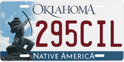 OK license plate 295CIL