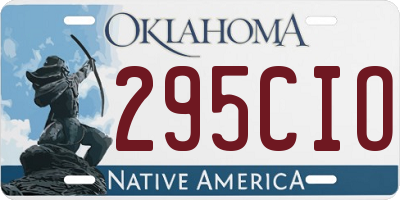 OK license plate 295CIO