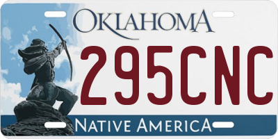 OK license plate 295CNC