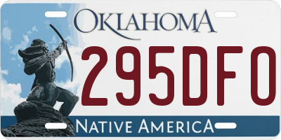 OK license plate 295DFO