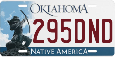 OK license plate 295DND