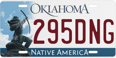 OK license plate 295DNG