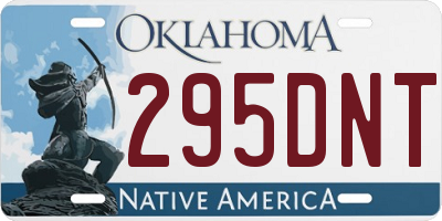 OK license plate 295DNT