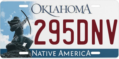 OK license plate 295DNV