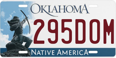 OK license plate 295DOM