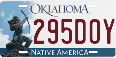 OK license plate 295DOY