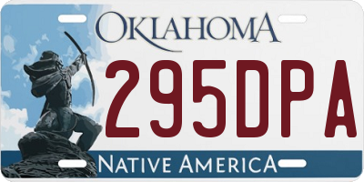 OK license plate 295DPA