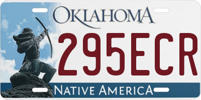 OK license plate 295ECR
