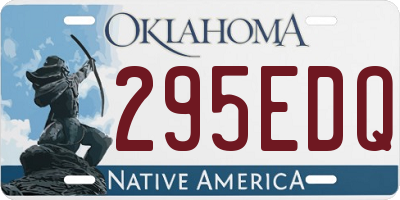 OK license plate 295EDQ