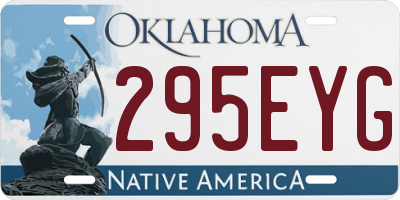 OK license plate 295EYG