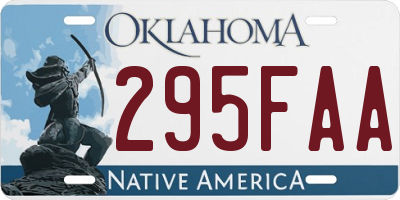 OK license plate 295FAA