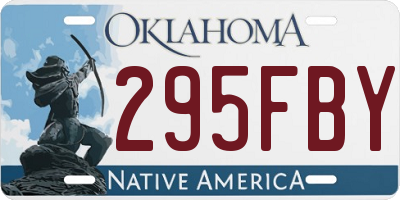 OK license plate 295FBY