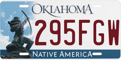 OK license plate 295FGW