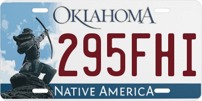 OK license plate 295FHI
