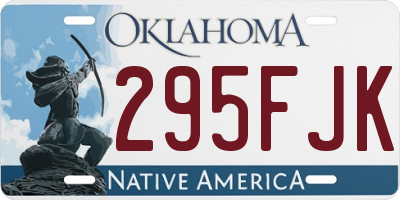 OK license plate 295FJK