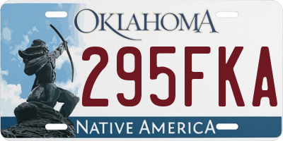 OK license plate 295FKA