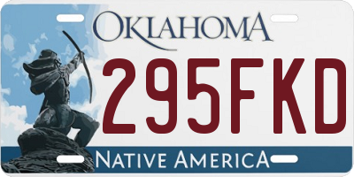 OK license plate 295FKD