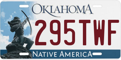 OK license plate 295TWF