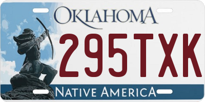 OK license plate 295TXK