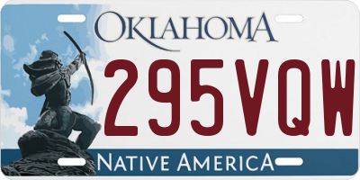 OK license plate 295VQW