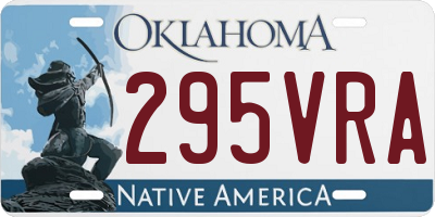 OK license plate 295VRA