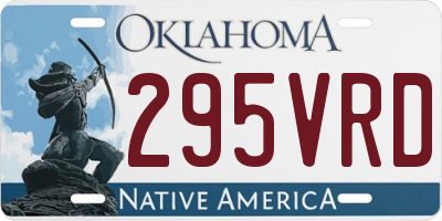 OK license plate 295VRD