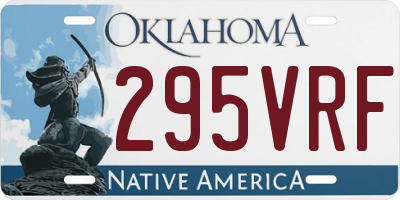 OK license plate 295VRF