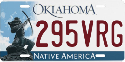OK license plate 295VRG