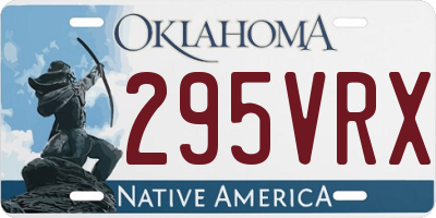 OK license plate 295VRX
