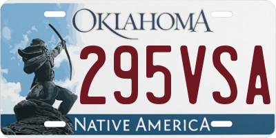 OK license plate 295VSA