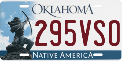 OK license plate 295VSO