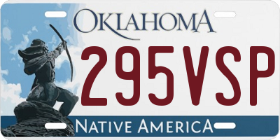 OK license plate 295VSP