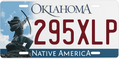 OK license plate 295XLP