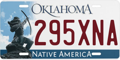 OK license plate 295XNA