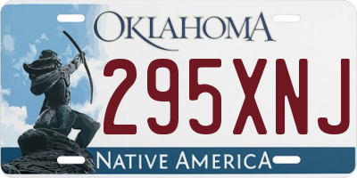 OK license plate 295XNJ