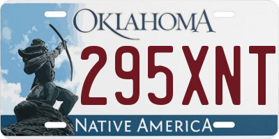 OK license plate 295XNT