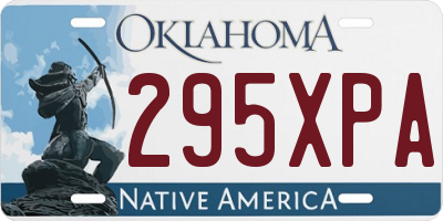 OK license plate 295XPA