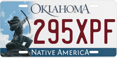 OK license plate 295XPF