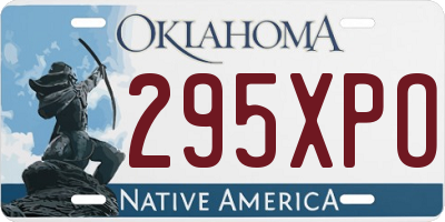 OK license plate 295XPO