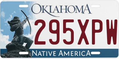 OK license plate 295XPW