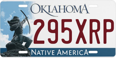 OK license plate 295XRP
