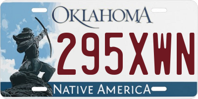 OK license plate 295XWN