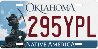 OK license plate 295YPL