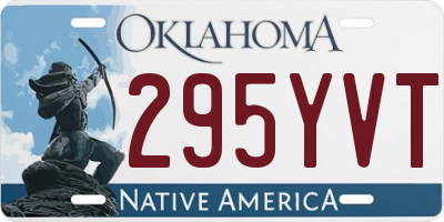 OK license plate 295YVT