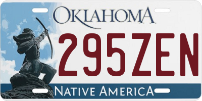 OK license plate 295ZEN