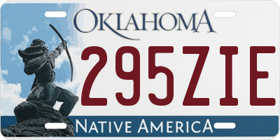 OK license plate 295ZIE